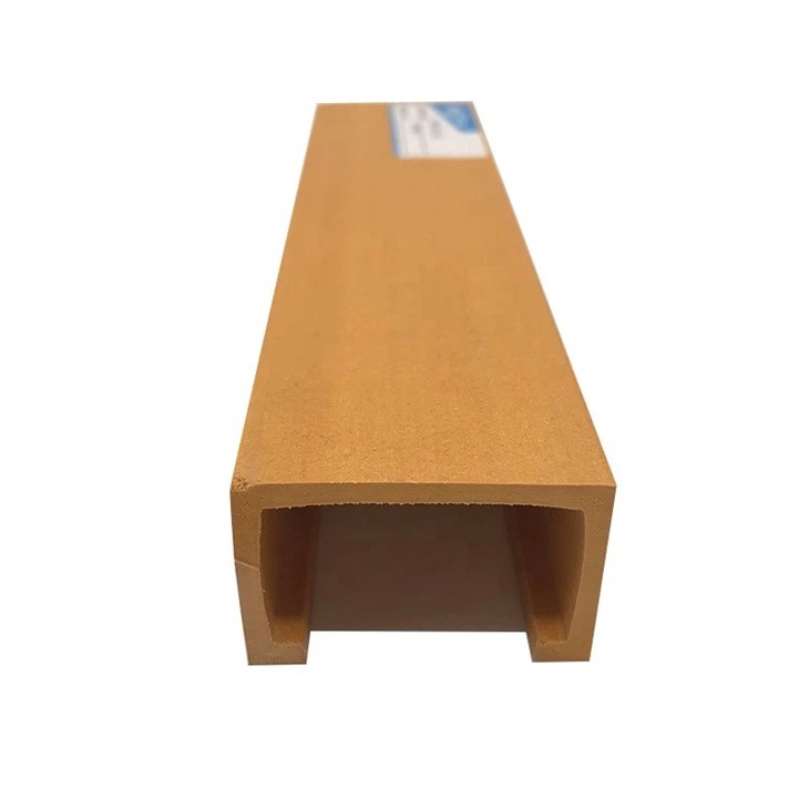 PVC Fiber Wood WPC Plastic Composite Artistic Ceiling Design For Home/shop Decoration 100*25mm Shandong China
