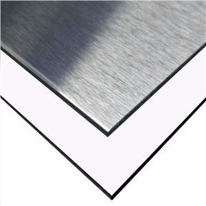 Silver Brush Color 1220x2440mm Alucobond Aluminum Composite